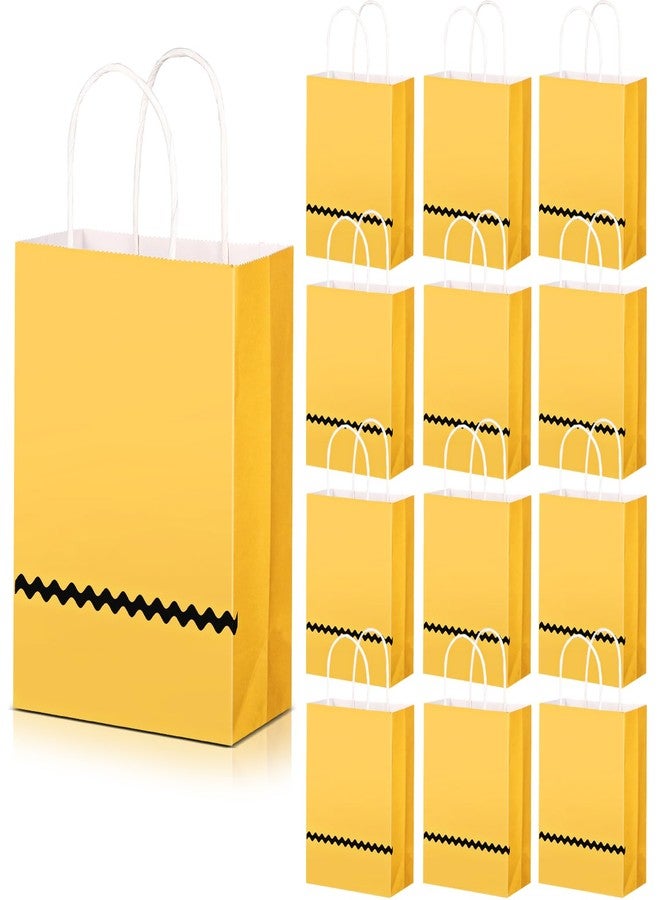 Maitys 24pcs Cute Dog Red House Gift Bags with Handles Yellow Goodie Bags for Party Favor Birthdays Wedding Easter Party Supplies for Treat Candy 8.27 x 5.91 x 3.15inch - Image 1